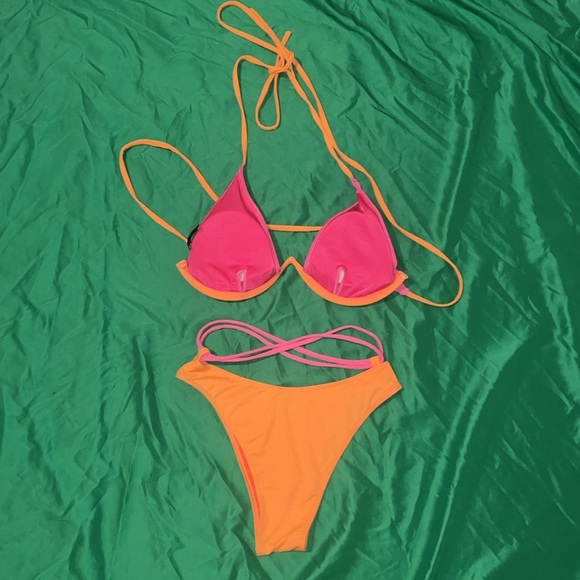 ICON Swim Pink and Orange Bikini size Medium - Picture 2 of 6
